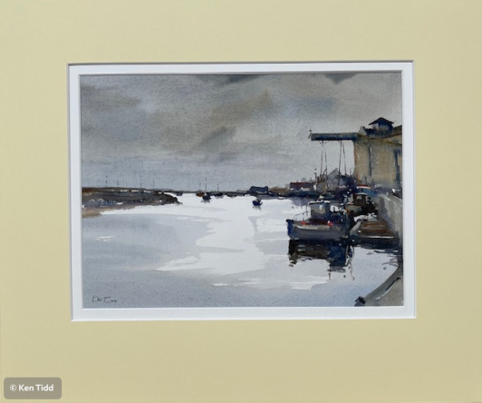 Boat reflections, wells, Norfolk.