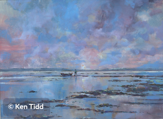 Mussel bed reflections, Brancaster Staithe