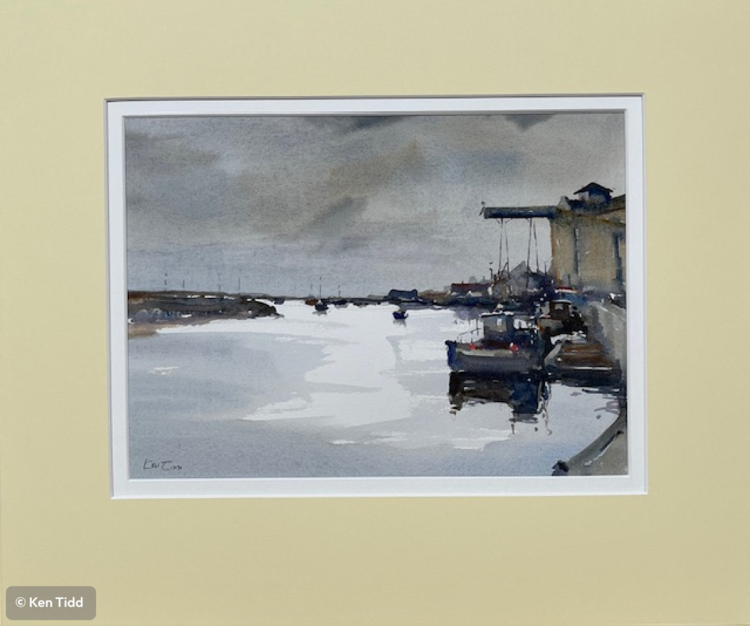 Boat reflections, wells, Norfolk.