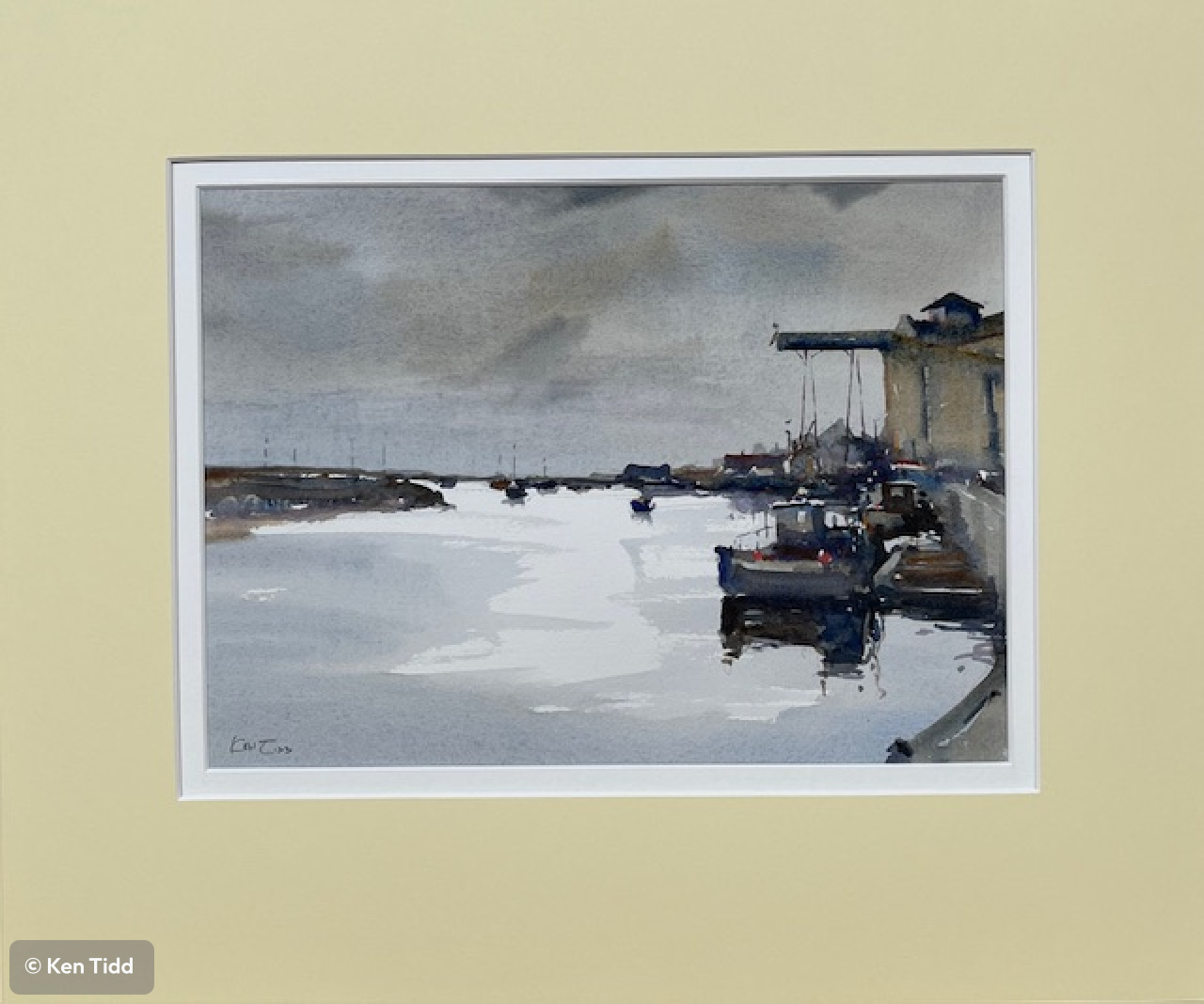 Boat reflections, wells, Norfolk.