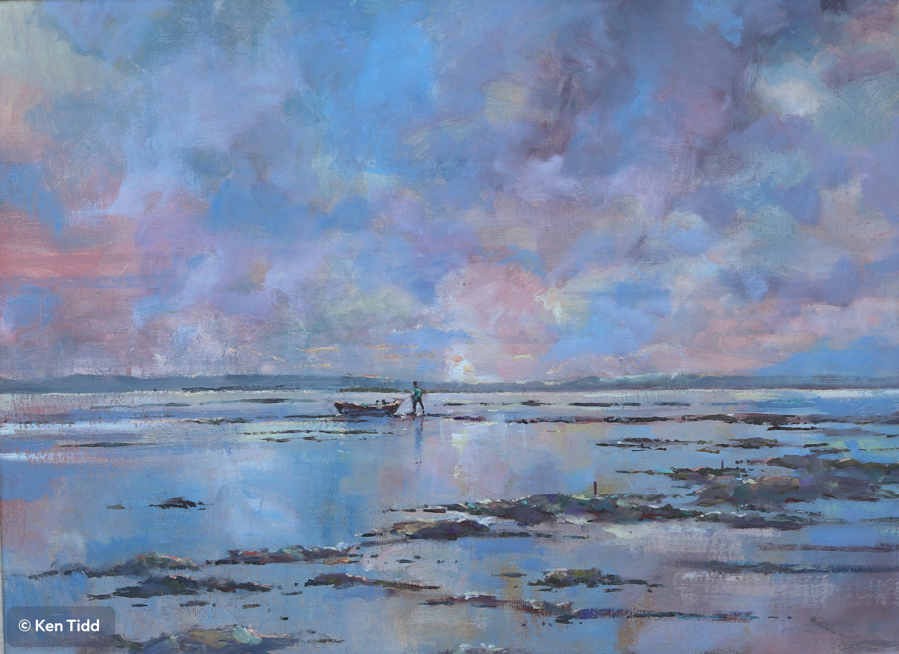 Mussel bed reflections, Brancaster Staithe